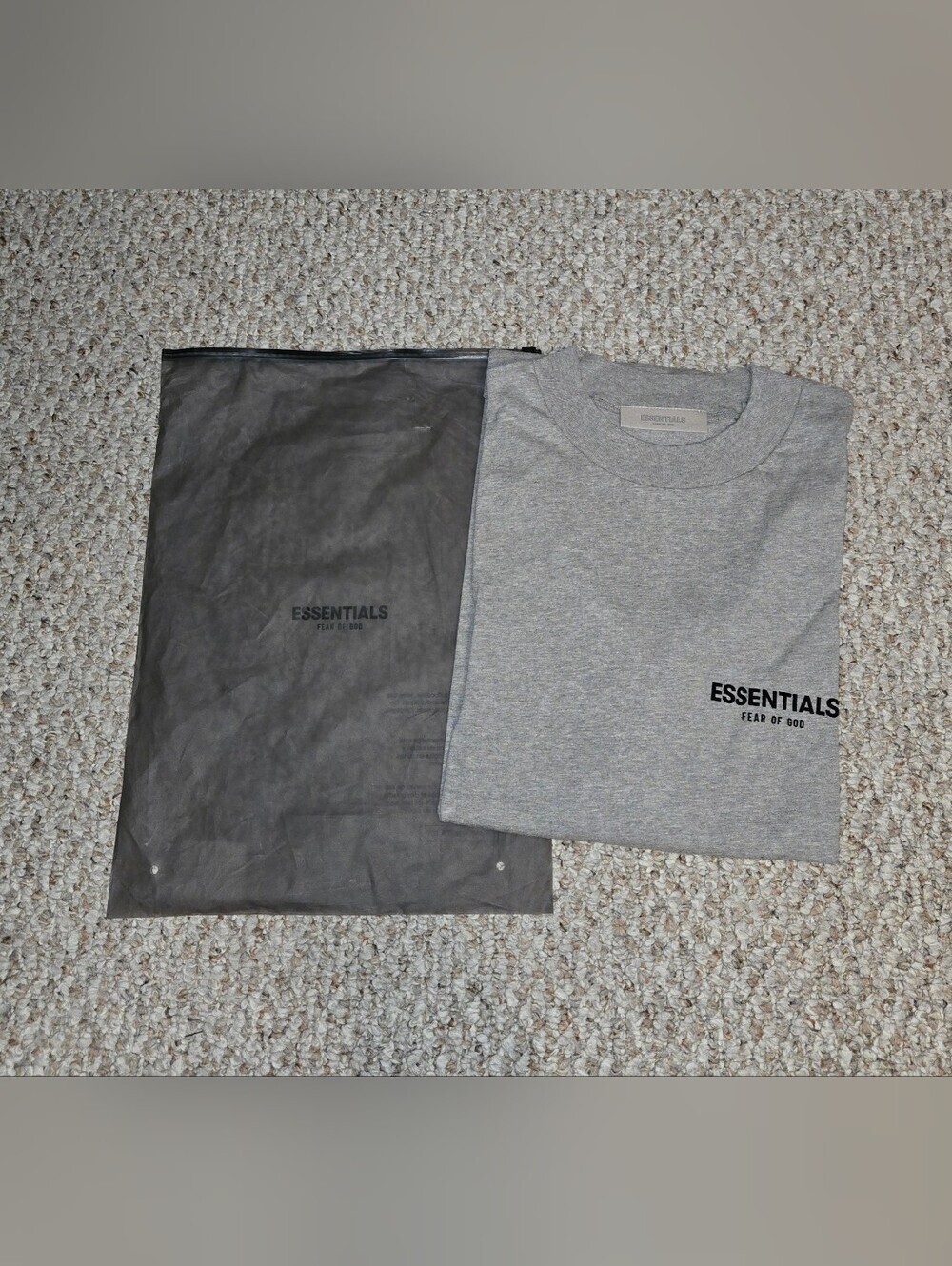 NWT Authentic Fear of God Essentials Classic Tee Dark Oatmeal Men's Size Large